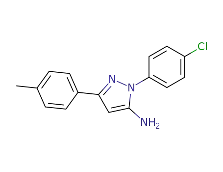 Molecular Structure of 618092-70-9 (2-(4-CHLORO-PHENYL)-5-P-TOLYL-2H-PYRAZOL-3-YLAMINE)