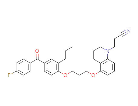 3-(5-{3-[4-(4-fluorobenzoyl)-2-propylphenoxy]propoxy}-3,4-dihydro-2H-quinolin-1-yl)propionitrile