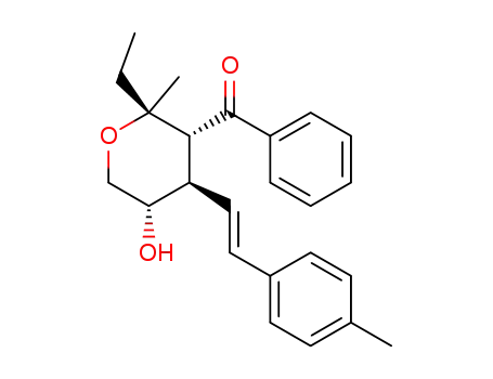 (E)-(2S,3R,4R,5S)-[2-ethyl-5-hydroxy-2-methyl-4-(2-p-tolylvinyl)tetrahydropyran-3-yl]phenylmethanone