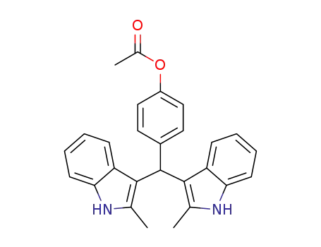 Molecular Structure of 1229027-69-3 (bis(2-methyl-3-indolyl)(4-acetoxyphenyl)methane)