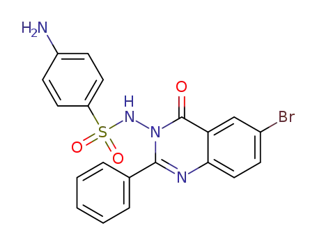 Molecular Structure of 1314603-05-8 (4-amino-N-(6-bromo-4-oxo-2-phenylquinazolin-3(4H)-yl)benzenesulfonamide)
