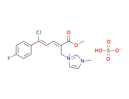 3-((2E,4Z)-5-chloro-5-(4-fluorophenyl)-2-(methoxycarbonyl)penta-2,4-dienyl)-1-methyl-1H-imidazol-3-iumhydrogensulfate
