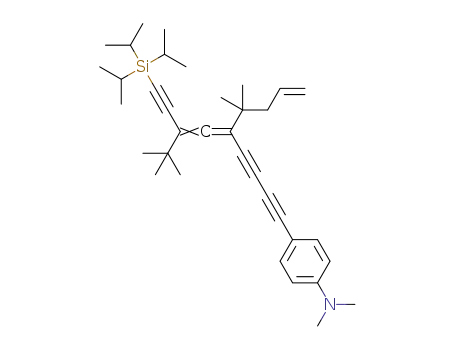 (+/-)-4-(7-(tert-butyl)-5-(2-methylpent-4-en-2-yl)-9-(triisopropylsilyl)nona-5,6-dien-1,3,8-triyn-1-yl)-N,N-dimethylaniline