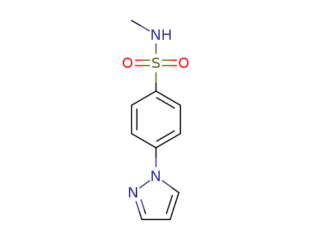 Molecular Structure of 1263274-45-8 (N-methyl-4-(1H-pyrazol-1-yl)benzenesulfonamide)