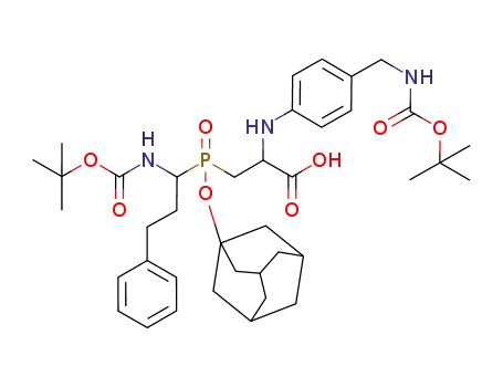 3-[(adamantan-1-yloxy)-(1-tert-butyloxycarbonylamino-3-phenylpropyl)phosphinoyl]-2-[4-(tert-butyloxycarbonylaminomethyl)phenylamino]propionic acid
