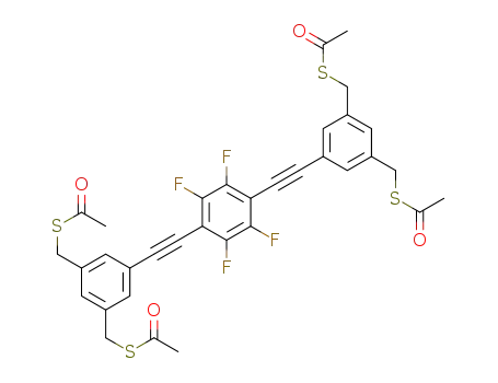 S,S',S'',S'''-[5,5'-(perfluoro-1,4-phenylene)bis(ethyne-2,1-diyl)bis-(benzene-5,3,1-triyl)]tetrakis(methylene)tetraethanethioate