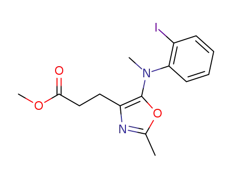 methyl 3-(5-((2-iodophenyl)(methyl)amino)-2-methyloxazol-4-yl)propanoate
