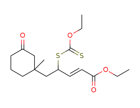 (E)-ethyl 4-((ethoxycarbonothioyl)thio)-5-(1'-methyl-3'-oxocyclohexyl)pent-2-enoate