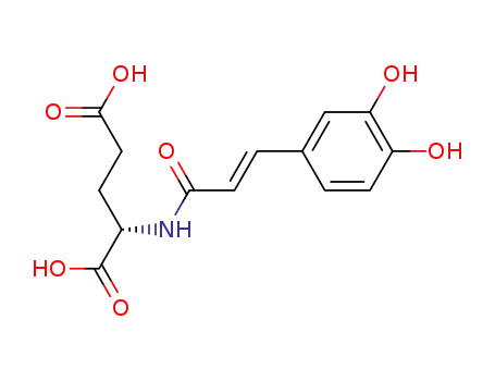 Molecular Structure of 860295-23-4 (N-[3’,4’-Dihydroxy-(E)-cinnamoyl]-L-glutamic Acid)