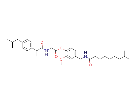 [2-(4-isobutylphenyl)propionylamino]acetic acid 2-methoxy-4-[(8-methylnonanoylamino)methyl]phenyl ester