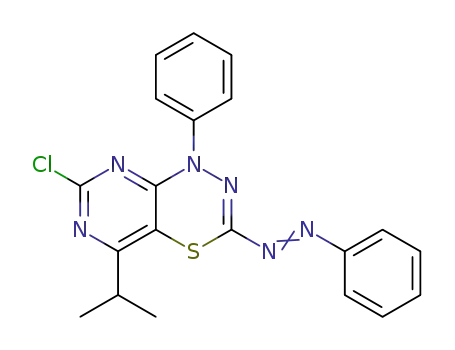 1-(7-chloro-5-(1-methylethyl)-1-phenyl-1H-pyrimido[4,5-e][1,3,4]thiadiazin-3-yl)-2-phenyldiazene