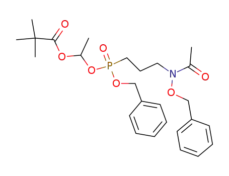 Molecular Structure of 865622-29-3 ([3-[acetyl(phenylmethoxy)amino]propyl]-phosphonic acid benzyl-[1-(2,2-dimethylpropionyloxy)ethyl] ester)