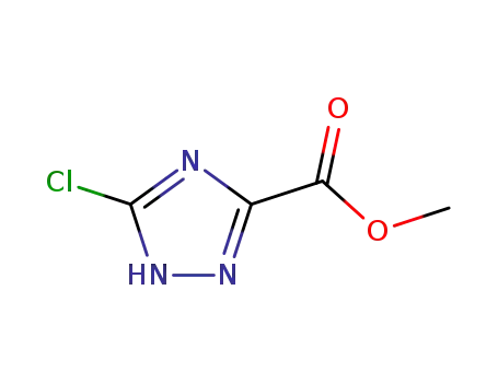 Molecular Structure of 21733-05-1 (methyl 3-chloro-1H-1,2,4-triazole-5-carboxylate(SALTDATA: FREE))