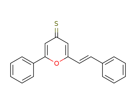 Molecular Structure of 870638-64-5 (4H-Pyran-4-thione, 2-phenyl-6-[(1E)-2-phenylethenyl]-)
