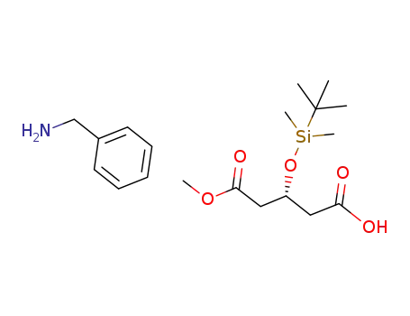 hydrogen (3R)-1-methyl 3-[(tert-butyldimethylsilyl)-oxy]pentanedioate benzylamine salt