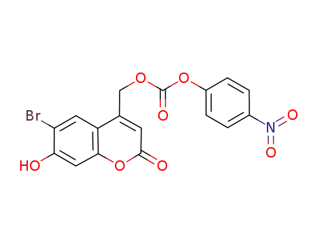 Carbonic acid, (6-bromo-7-hydroxy-2-oxo-2H-1-benzopyran-4-yl)methyl
4-nitrophenyl ester