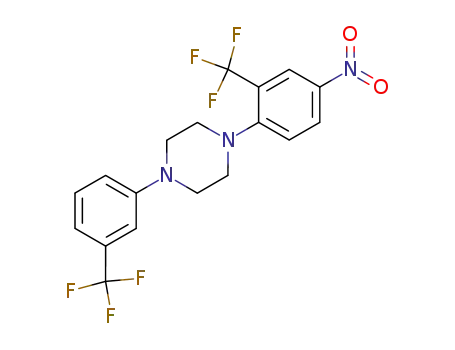 Molecular Structure of 608531-87-9 (1-(4-nitro-2-(trifluoromethyl)phenyl)-4-(3-(trifluoromethyl)phenyl)piperazine)