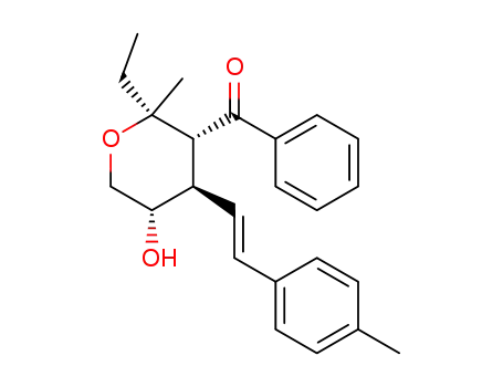 (E)-(2R,3R,4R,5S)-[2-Ethyl-5-hydroxy-2-methyl-4-(2-p-tolylvinyl)tetrahydropyran-3-yl]phenylmethanone