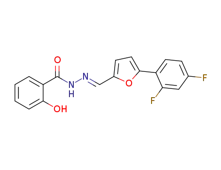 Molecular Structure of 1259371-00-0 ((E)-5-(2',4-difluorophenyl)furan-2-carbaldehyde 2-hydroxybenzoylhydrazone)