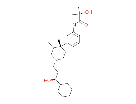 N-{3-[(3R,4R)-1-((S)-3-Cyclohexyl-3-hydroxy-propyl)-3,4-dimethyl-piperidin-4-yl]-phenyl}-2-hydroxy-2-methyl-propionamide