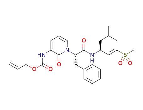 allyl-1-((S)-1-((S,E)-5-methyl-1-(methylsulfonyl)hex-1-en-3-ylamino)-1-oxo-3-phenylpropan-2-yl)-2-oxo-1,2-dihydropyridin-3-ylcarbamate
