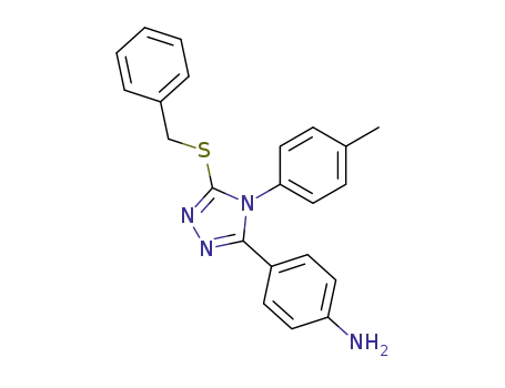 Benzenamine,
4-[4-(4-methylphenyl)-5-[(phenylmethyl)thio]-4H-1,2,4-triazol-3-yl]-