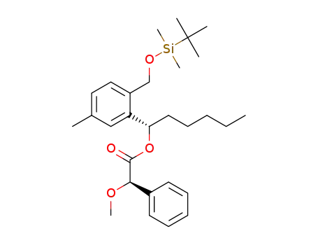 (1S)-1-(2-{[(tert-butyldimethylsilyl)oxy]methyl}-5-methylphenyl)hexyl (2R)-2-methoxy-2-phenylacetate