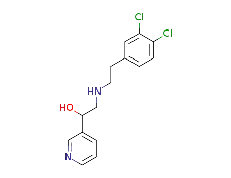 Molecular Structure of 875811-94-2 (3-Pyridinemethanol, a-[[[2-(3,4-dichlorophenyl)ethyl]amino]methyl]-)
