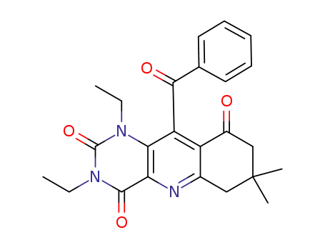 10-benzoyl-1,3-diethyl-7,7-dimethyl-7,8-dihydropyrimido[5,4-b]quinoline-2,4,9(1H,3H,6H)-trione
