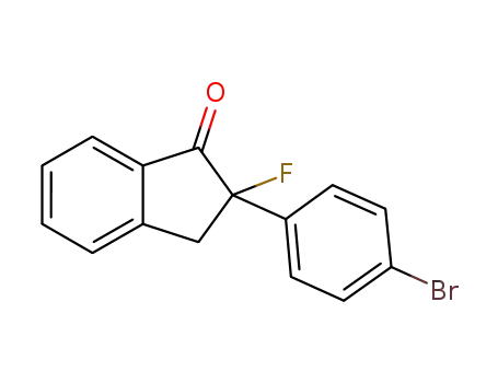 Molecular Structure of 1355165-64-8 (2-(4-bromophenyl)-2-fluoro-2,3-dihydro-1H-inden-1-one)