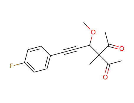 3-(3-(4-fluorophenyl)-1-methoxyprop-2-ynyl)-3-methylpentane-2,4-dione