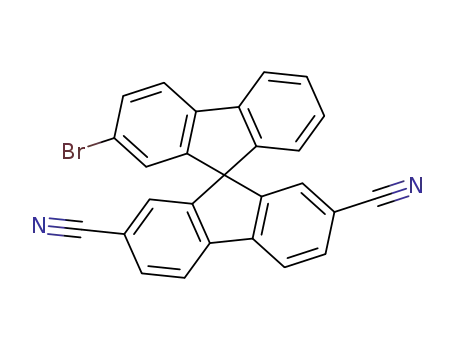 Molecular Structure of 876173-76-1 (9,9'-Spirobi[9H-fluorene]-2,7-dicarbonitrile, 2'-bromo-)