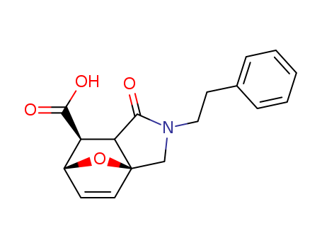 4-OXO-3-PHENETHYL-10-OXA-3-AZA-TRICYCLO[5.2.1.0(1,5)]DEC-8-ENE-6-CARBOXYLIC ACID