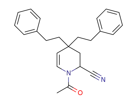 1-acetyl-4,4-bis(2-phenylethyl)-1,2,3,4-tetrahydropyridine-2-carbonitrile