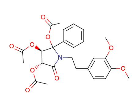 2-Pyrrolidinone,  3,4,5-tris(acetyloxy)-1-[2-(3,4-dimethoxyphenyl)ethyl]-5-phenyl-,  (3R,4R)-