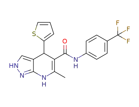 4-(thiophen-2-yl)-6-methyl-N-(4-trifluoromethylphenyl)-4,7-dihydro-2H-pyrazolo[3,4-b]pyridine-5-carboxamide