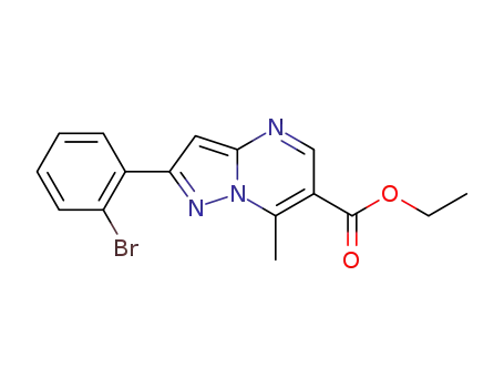 2-(o-bromophenyl)-6-ethoxycarbonyl-7-methylpyrazolo[1,5-a]pyrimidine