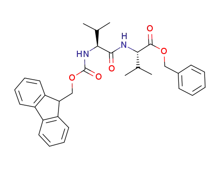 Molecular Structure of 649757-35-7 (L-Valine, N-[(9H-fluoren-9-ylmethoxy)carbonyl]-L-valyl-, phenylmethyl
ester)