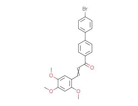 Molecular Structure of 1256153-24-8 (1-[(4-(4-bromophenyl)phenyl)]-3-(2,4,5-trimethoxyphenyl)prop-2-en-1-one)