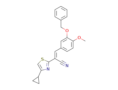 3-[3-(benzyloxy)-4-methoxyphenyl]-2-(4-cyclopropyl-1,3-thiazol-2-yl)acrylonitrile