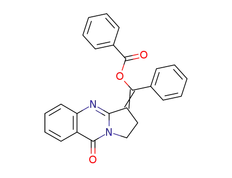 Molecular Structure of 98262-87-4 (Pyrrolo[2,1-b]quinazolin-9(1H)-one,
3-[(benzoyloxy)phenylmethylene]-2,3-dihydro-, (Z)-)