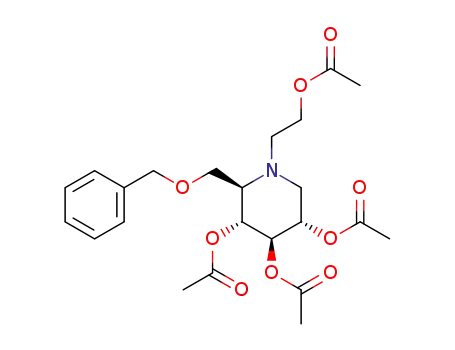 2,3,4-tri-O-acetyl-N-(2-acetyloxyethyl)-6-O-benzyl-1,5-dideoxy-1,5-imino-D-glucitol