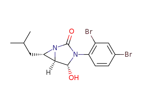 (4R,5R,6S)-3-(2,4-dibromophenyl-)-4-hydroxy-6-isobutyl-1,3-diazabicyclo[3.1.0]hexan-2-one