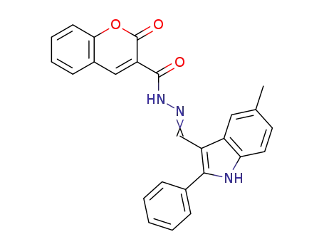 coumarin-(5'-methyl-2'-phenylindole-3'-carboxaldehyde)-3-carbonylhydrazone