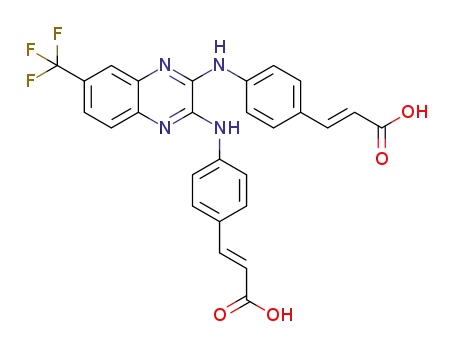 (2E,2'E)-3,3'-(((6-(trifluoromethyl)quinoxaline-2,3-diyl)bis-(azanediyl))bis(4,1-phenylene))diacrylic acid