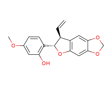 Molecular Structure of 923591-95-1 (Phenol,
2-[(6S,7S)-7-ethenyl-6H,7H-furo[2,3-f]-1,3-benzodioxol-6-yl]-5-methoxy-)