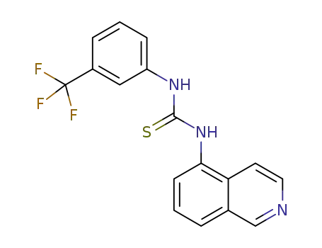Molecular Structure of 1356927-94-0 (1-(isoquinolin-5-yl)-3-(3-(trifluoromethyl)phenyl)thiourea)
