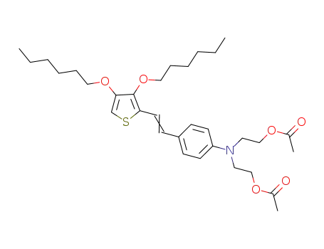 3,4-bis(hexyloxy)-2-{4-[N,N-di[2-(acetyloxy)ethyl]amino]styryl}thiophene