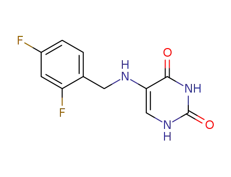 Molecular Structure of 867151-48-2 (5-[(2,4-difluorobenzyl)amino]dihydropyrimidine-2,4(1H,3H)-dione)