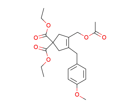 diethyl 4-(acetoxymethyl)-3-(4-methoxybenzyl)cyclopent-3-ene-1,1-dicarboxylate